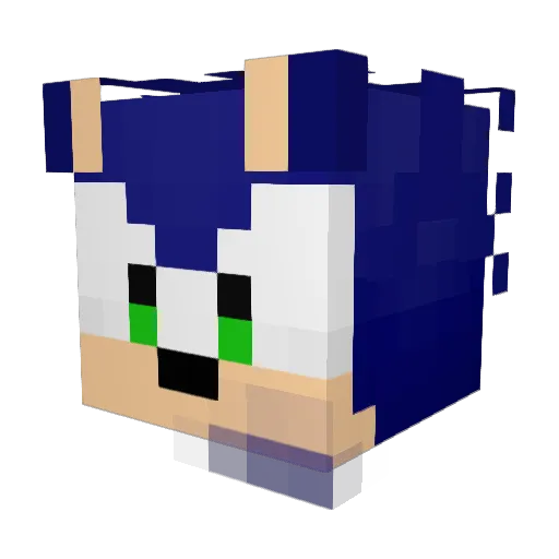 HelloIamSaiyan Minecraft avatar head, 3D render