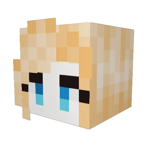HelloKittyErin Minecraft avatar head, 3D render