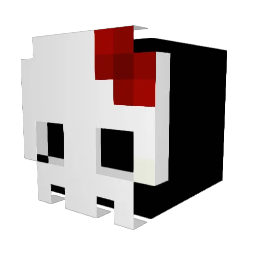 HelloKittyGlock Minecraft avatar head, 3D render