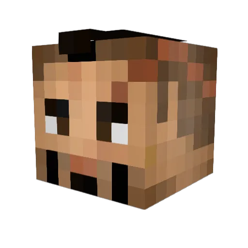 HelloKittyHugo Minecraft avatar head, 3D render