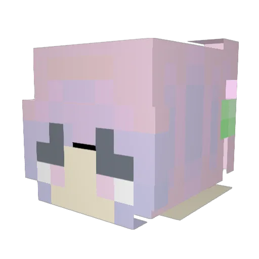 HelloLobi Minecraft avatar head, 3D render