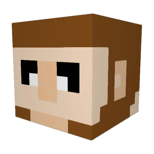 HelloMyNameIsG Minecraft avatar head, 3D render