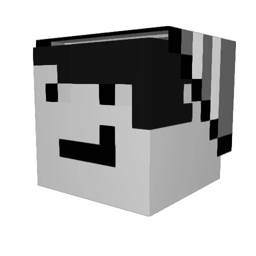 HelloN42 Minecraft avatar head, 3D render