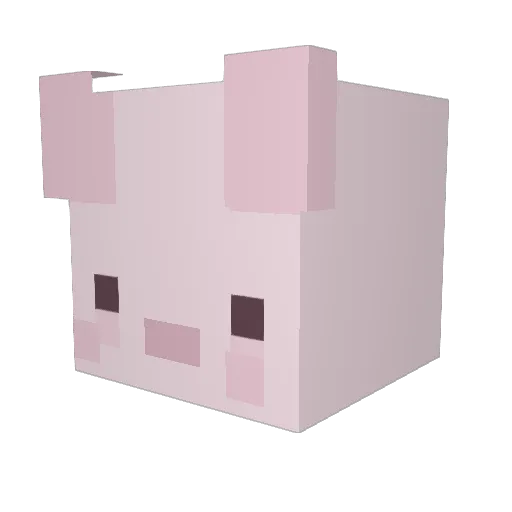 HelloNeptune Minecraft avatar head, 3D render
