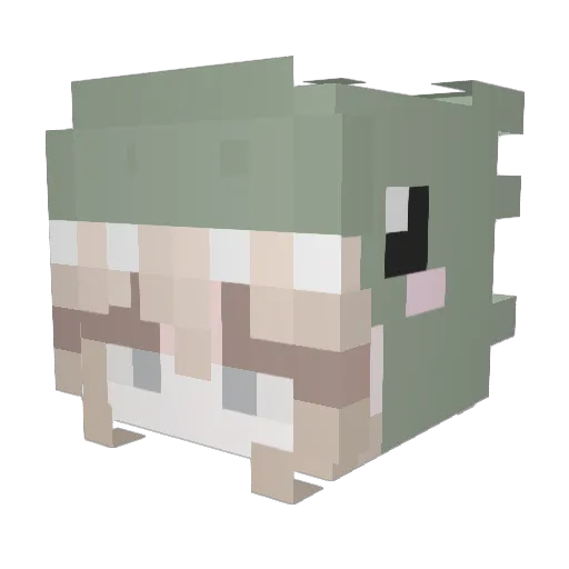HelloNik Minecraft avatar head, 3D render