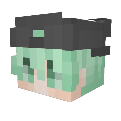 Hello_Alien Minecraft avatar head, 3D render