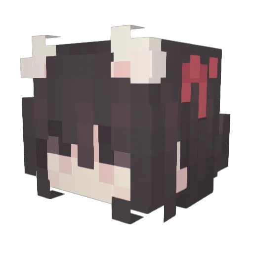 Hello_Kity_ Minecraft avatar head, 3D render