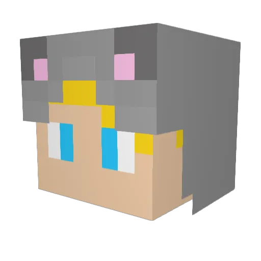 Hello_Leo Minecraft avatar head, 3D render