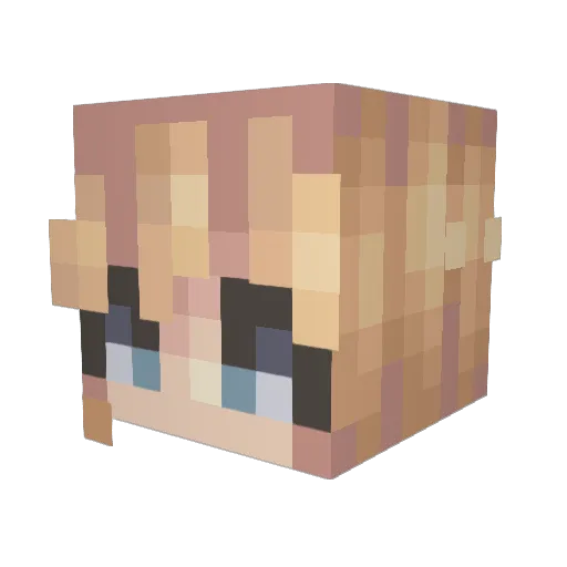 Hello_Ninja Minecraft avatar head, 3D render