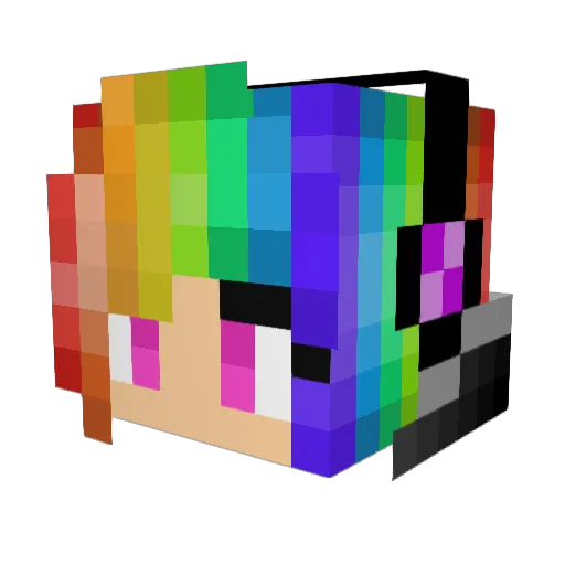 Hello_TT Minecraft avatar head, 3D render