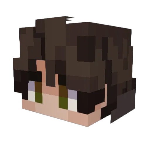Hellogis Minecraft avatar head, 3D render