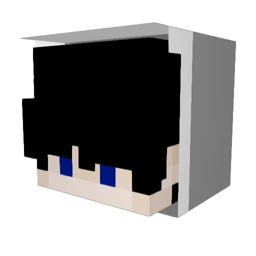 HelloitsmeRui Minecraft avatar head, 3D render