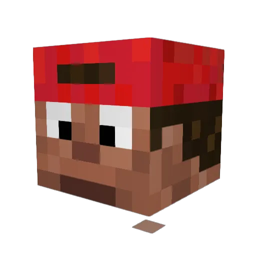 Hellooo_ Minecraft avatar head, 3D render