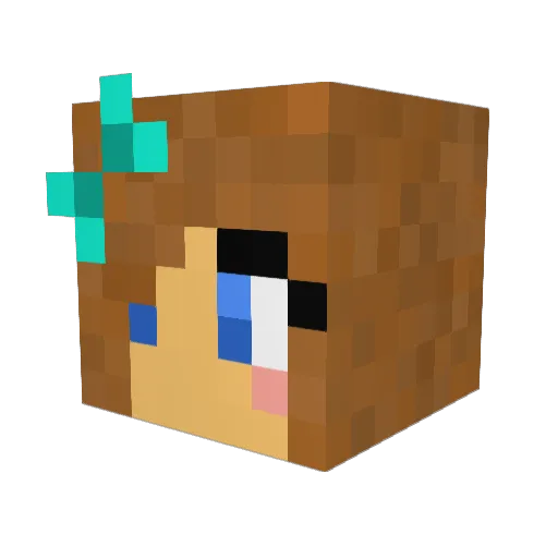 Hellopippy01 Minecraft avatar head, 3D render