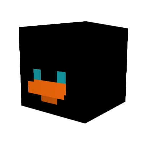 HellowBong Minecraft avatar head, 3D render