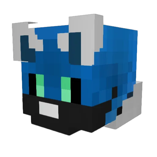 Helloweenman Minecraft avatar head, 3D render