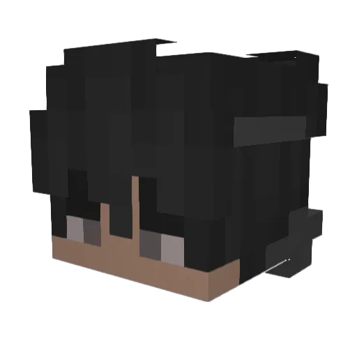 Hellreally Minecraft avatar head, 3D render