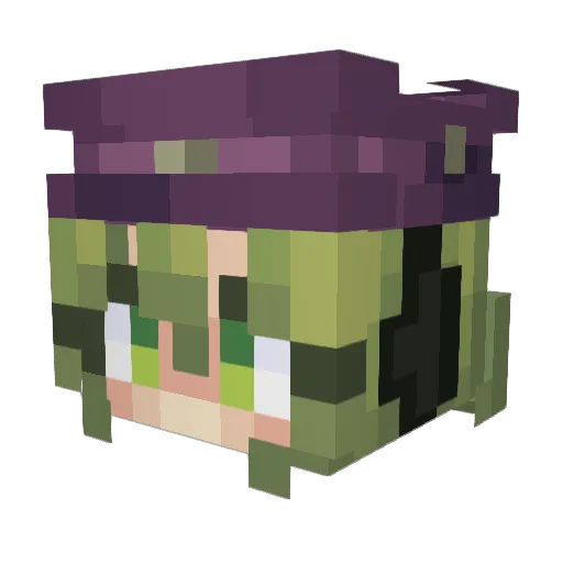 HellsVictim Minecraft avatar head, 3D render