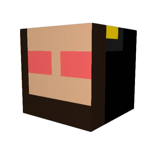 HellsX Minecraft avatar head, 3D render
