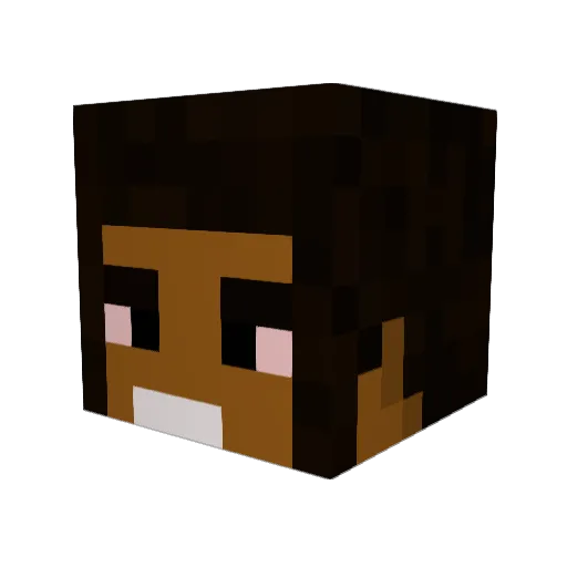Hellsmash Minecraft avatar head, 3D render