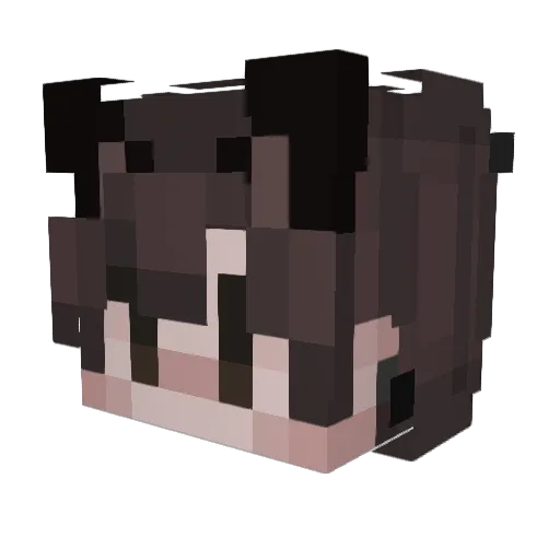 Hellsorian Minecraft avatar head, 3D render