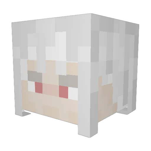 HellspawnFloof Minecraft avatar head, 3D render