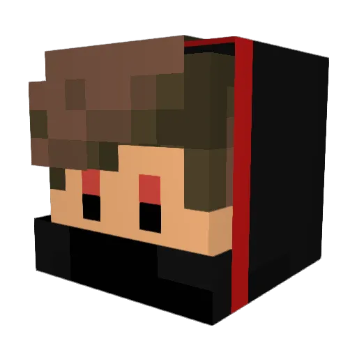 HellstarX1 Minecraft avatar head, 3D render