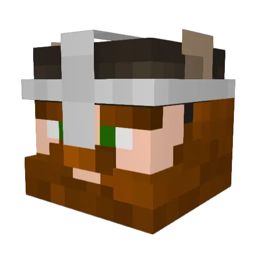 Hellstrif Minecraft avatar head, 3D render