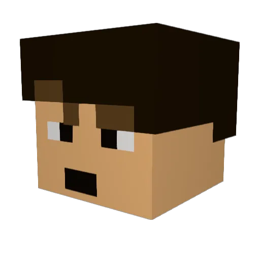 Hellsymphonie Minecraft avatar head, 3D render