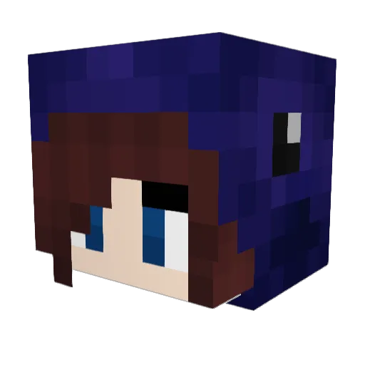 Helltried Minecraft avatar head, 3D render