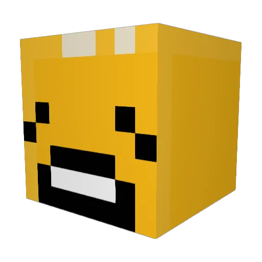Hellusinn Minecraft avatar head, 3D render