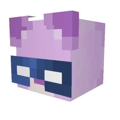 Hellween Minecraft avatar head, 3D render