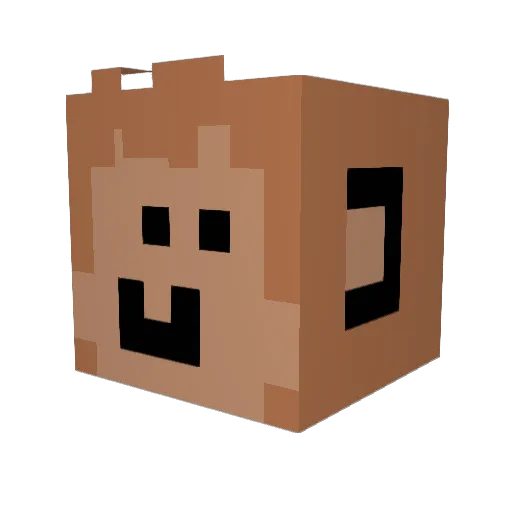 HellyFC Minecraft avatar head, 3D render