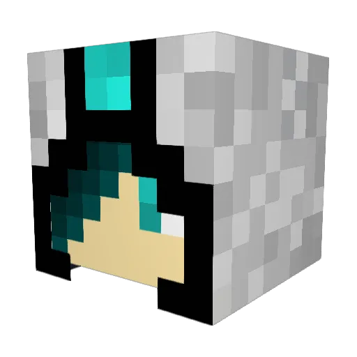 Hellyan Minecraft avatar head, 3D render