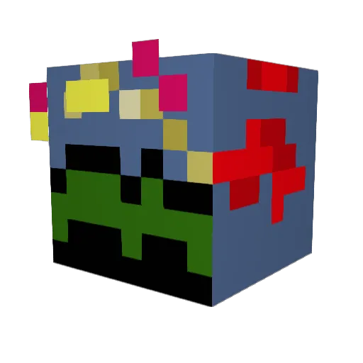 HellzBells Minecraft avatar head, 3D render