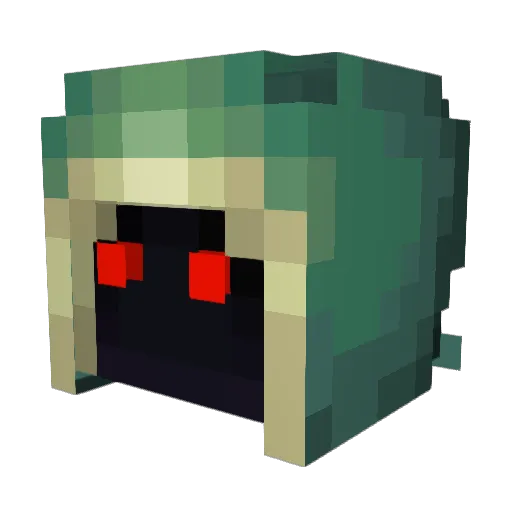 HellzWinter Minecraft avatar head, 3D render
