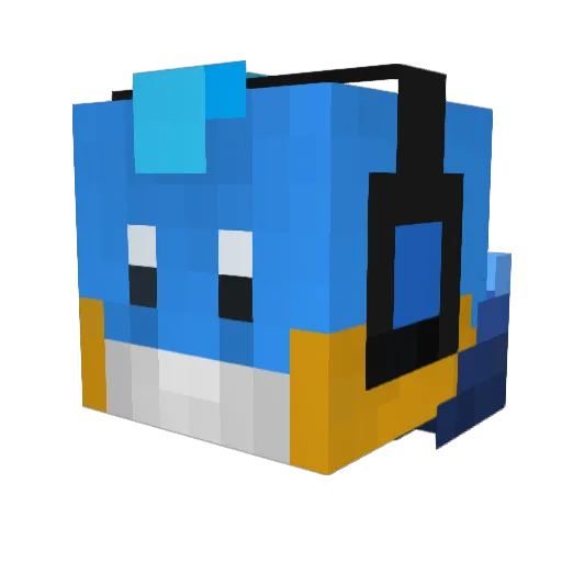 Hellzfires Minecraft avatar head, 3D render