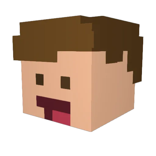 Helmer_S Minecraft avatar head, 3D render