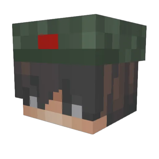 HelmetBoy68 Minecraft avatar head, 3D render