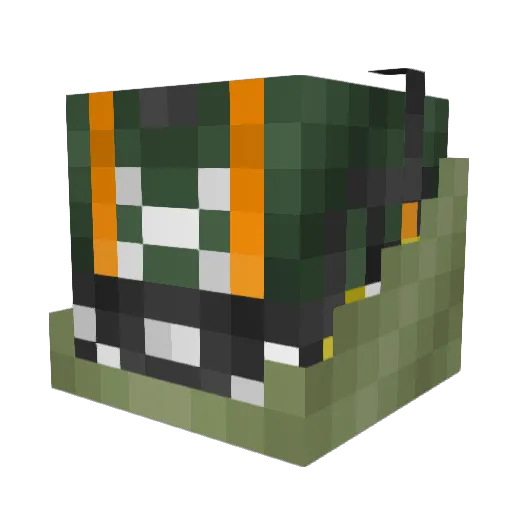 HelmetHarold Minecraft avatar head, 3D render