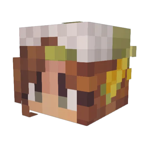 Helmi27 Minecraft avatar head, 3D render
