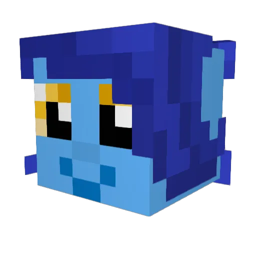 Helmie_ Minecraft avatar head, 3D render