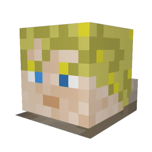 Helmoo_09 Minecraft avatar head, 3D render