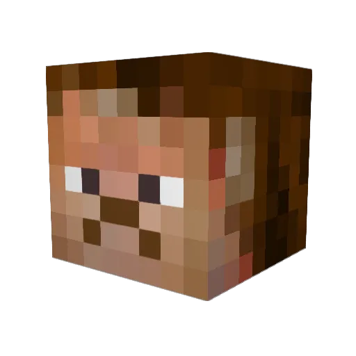 HelmutSchmacker Minecraft avatar head, 3D render