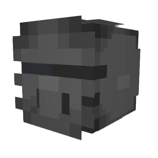 HelmuthTheBased Minecraft avatar head, 3D render