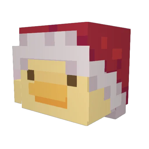 Helmuzz Minecraft avatar head, 3D render