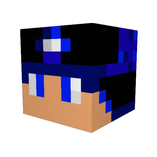 Helo2 Minecraft avatar head, 3D render