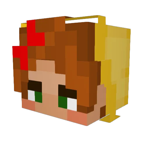 HeloisePage Minecraft avatar head, 3D render