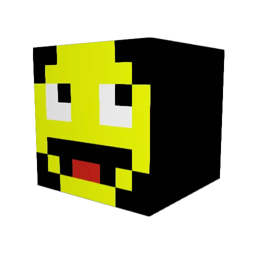 Help911 Minecraft avatar head, 3D render