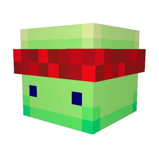 HelpFiti Minecraft avatar head, 3D render